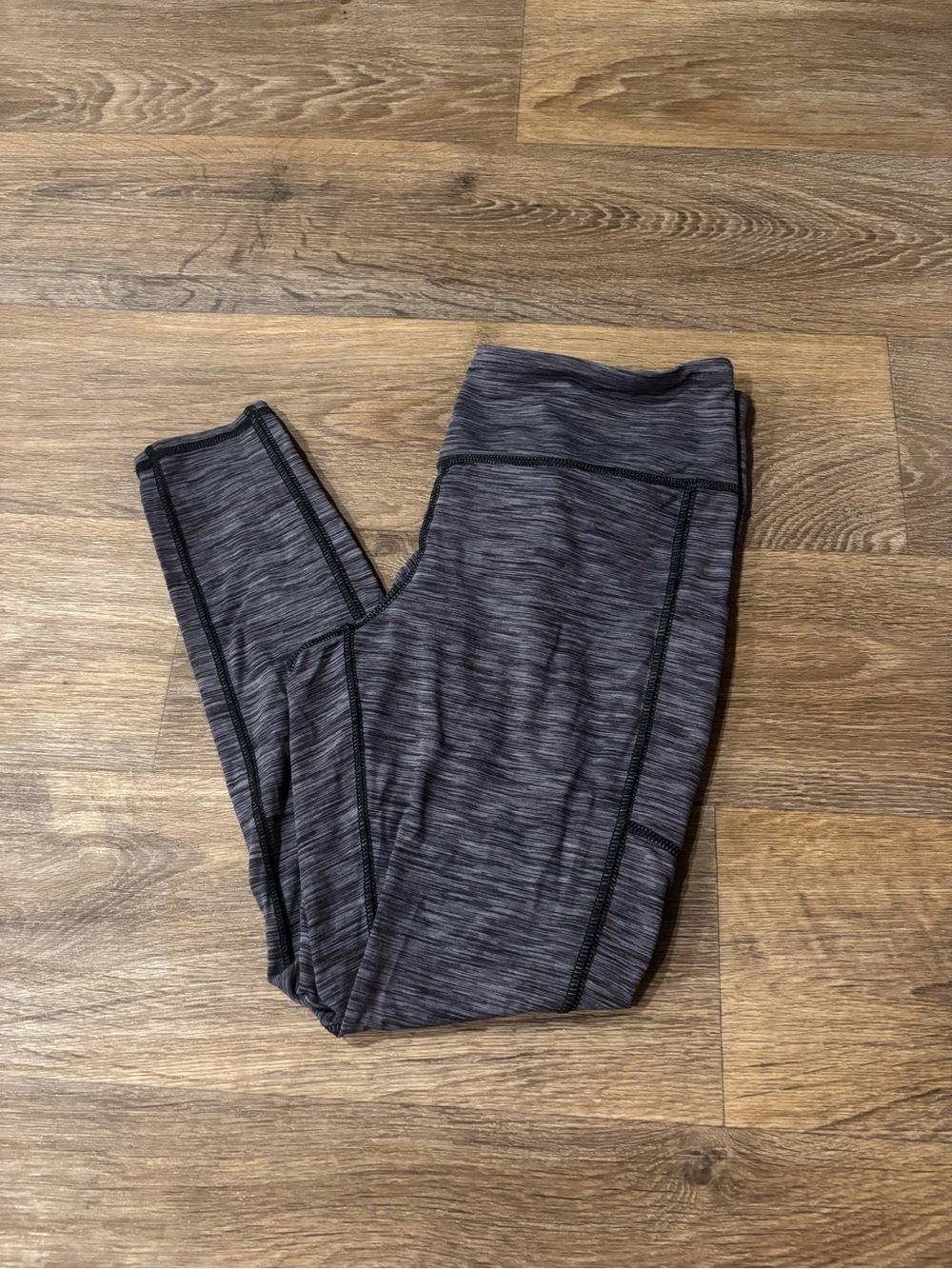 J Jill Fit Performance Blue Heathered Leggings Nylon Spandex Small Petite